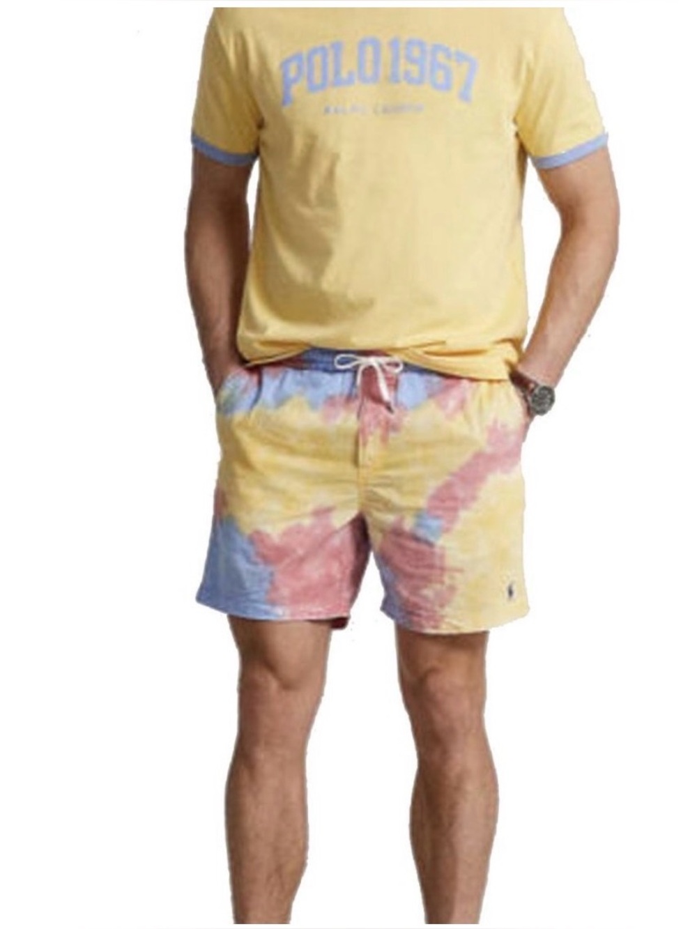 RALPH LAUREN Polo Seersucker Tie Dyed Shorts